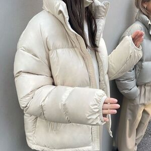 oak + fort cream air puffer